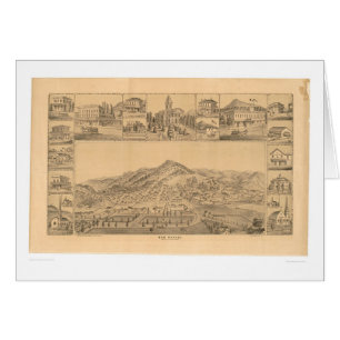 San Rafael panorama- karta för CA. (1576A) Hälsningskort