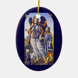 San Rafael Saint Raphael Julgransprydnad Keramik