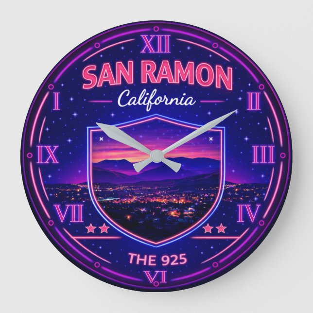 San Ramon California Valley Lights Stor Klocka (Framsida)