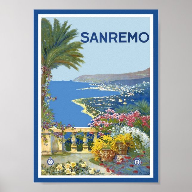 San Remo-Italien Poster (Framsidan)