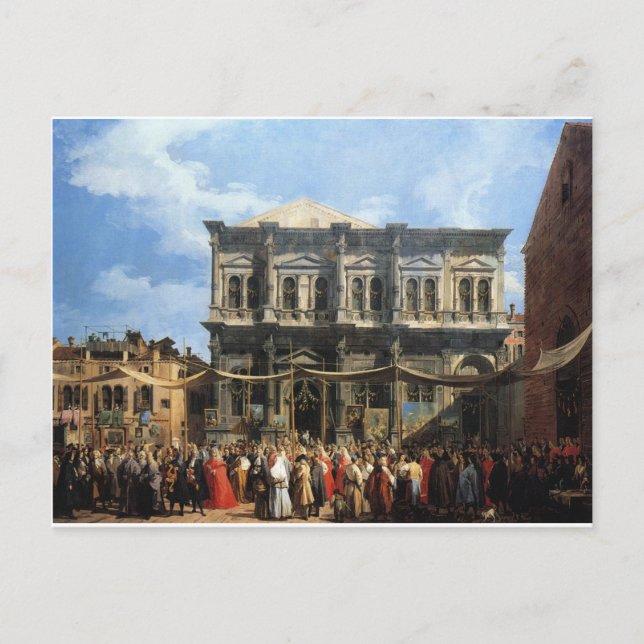 San Rocco-festen av Canaletto Vykort (Framsida)