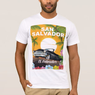 San Salvador, återreseaffisch för El Salvador. T-shirt