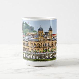 San Sebastian. Beskåda av LaConchafjärden. Kaffemugg