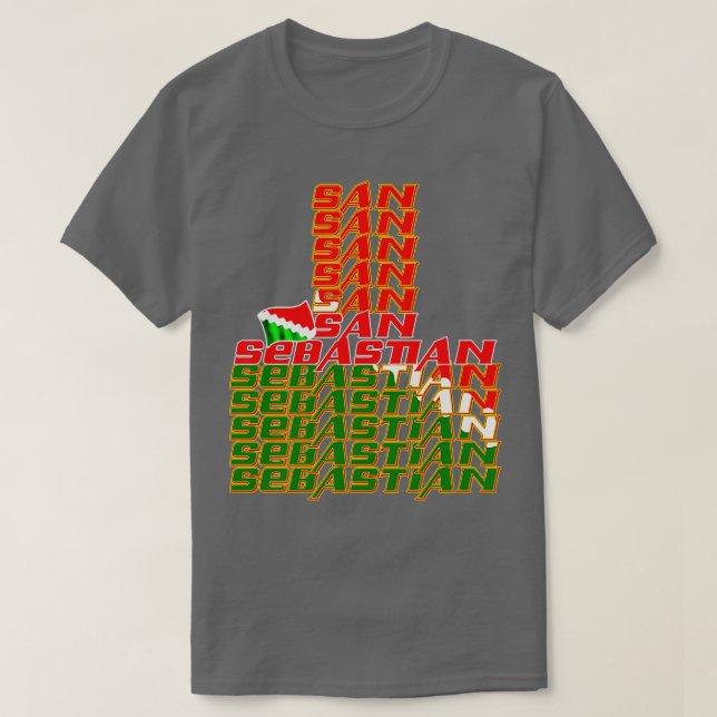 San Sebastian Cascade text 2 T Shirt (Design framsida)