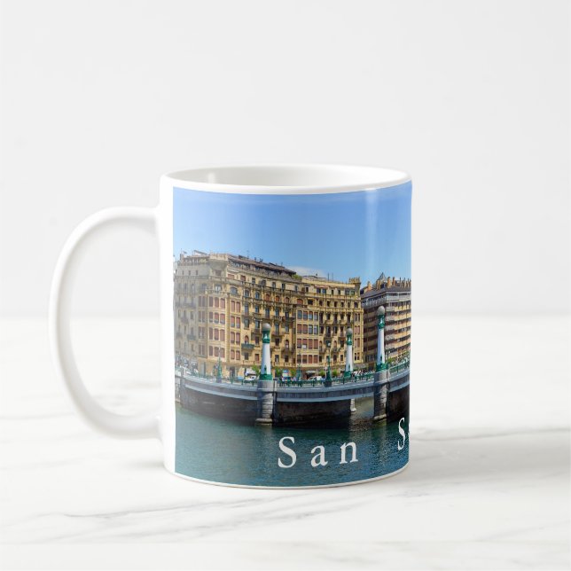 San Sebastian-Donostia. Puente Del Kursaal. Kaffemugg (Vänster)