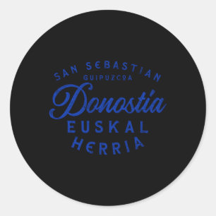 San Sebastian Guipuzcoa Donostia Euskal Herria Bas Runt Klistermärke