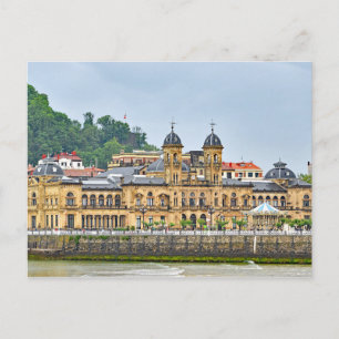 San Sebastian. Se La Concha Bay. Ödsida Vykort