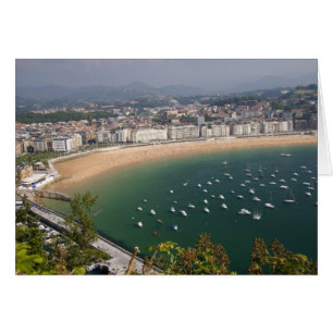 San Sebastian, Spanien. Den baskiska staden San Hälsningskort