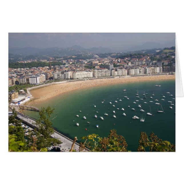 San Sebastian, Spanien. Den baskiska staden San Hälsningskort (Framsidan Horizontal)