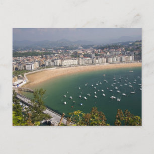 San Sebastian, Spanien. Den baskiska staden San Vykort