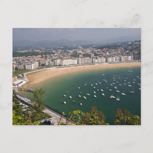 San Sebastian, Spanien. Den baskiska staden San Vykort (Framsida)