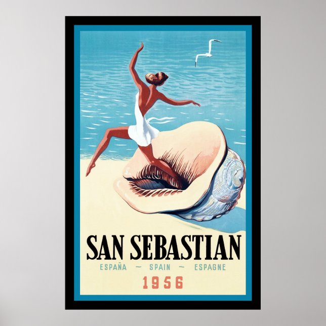San Sebastian Spanien Poster (Framsidan)