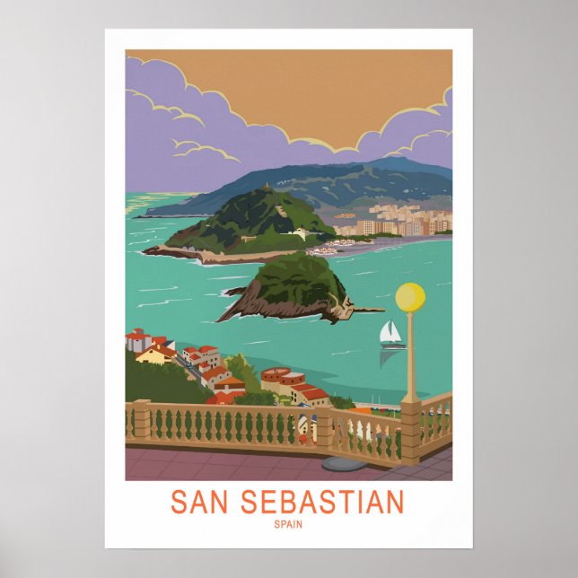 San Sebastian, Spanien Poster (Framsidan)