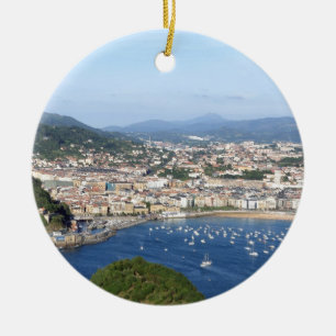 San Sebastian vackra kusten Julgransprydnad Keramik