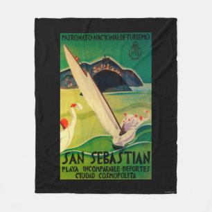 San Sebastian vintage PosterEurope Fleecefilt