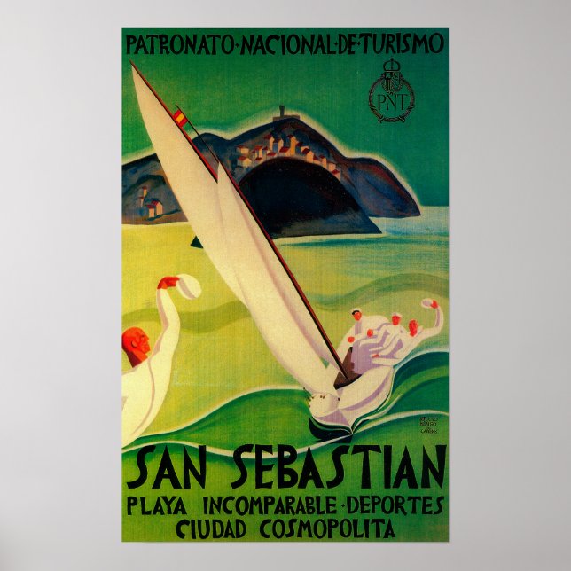 San Sebastian Vintage PosterEurope Poster (Framsidan)