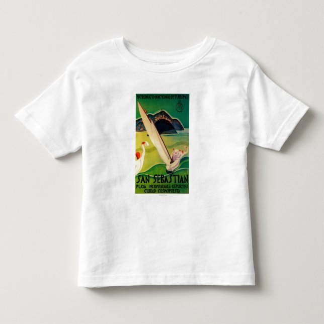 San Sebastian vintage PosterEurope Tee (Framsida)