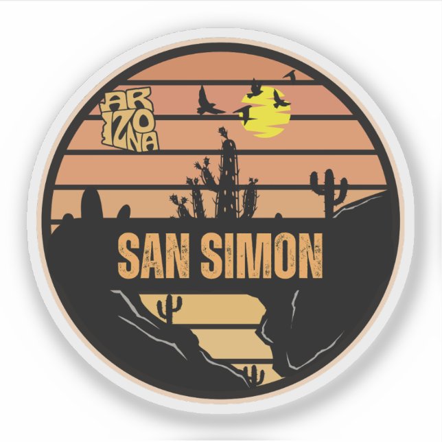 San Simon, Arizona Klistermärken (Framsida)