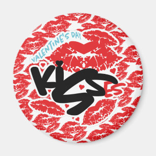 SAN VALENTIN Day KISS KISSES/BESO BESOS LABIOS COR Magnet