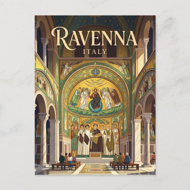 San Vitale Basilikan Italien Vykort (Framsida)