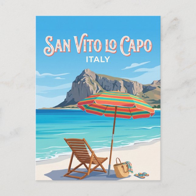 San Vito lo Capo Italien Vykort (Framsida)