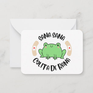 Sana Sana Colita de Rana Gift-bostäder Anteckningskort