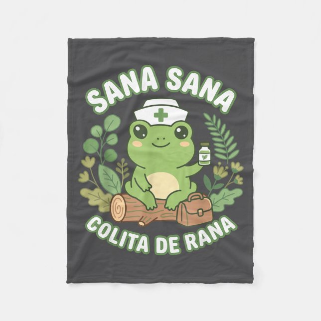 Sana Sana Colita De Rana Mexican Nurse Frog  Fleecefilt (Framsidan)