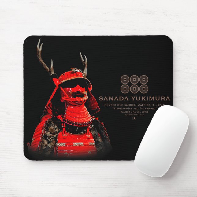 SANADA YUKIMURA (Röd ver.) Musmatta (Med mus)