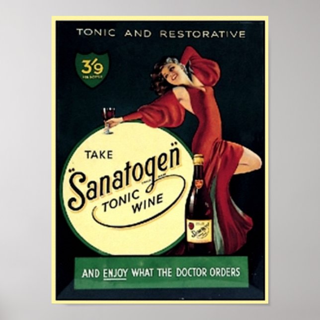 Sanatogen Tonic Vin Poster (Framsidan)