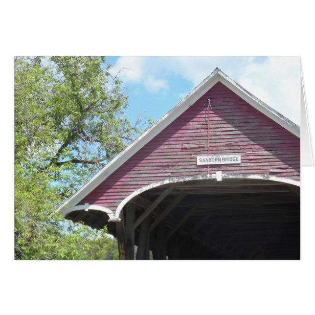 Sanborn Covered Bridge - Vermont OBS Kort (Framsidan Horizontal)