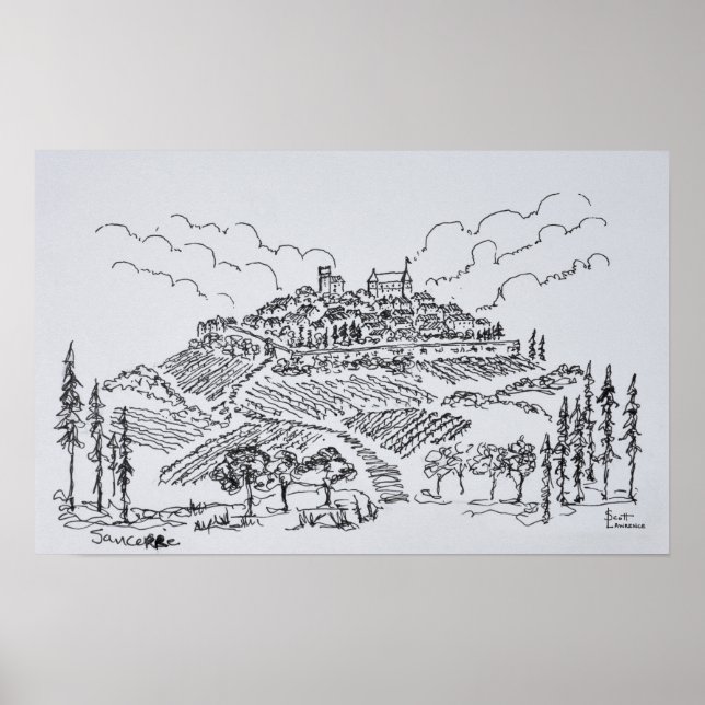 Sancerre Vineyards | Loire Valley, Frankrike Poster (Framsidan)