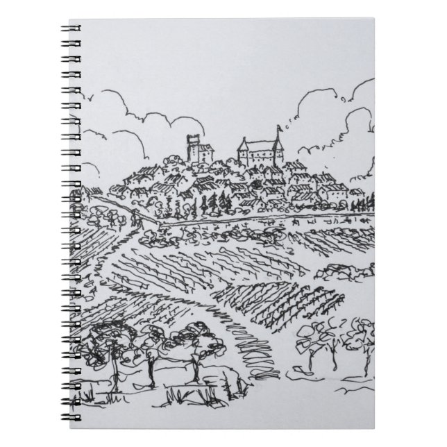Sancerre vingårdar | Loire Valley, Frankrike Anteckningsbok (Framsidan)