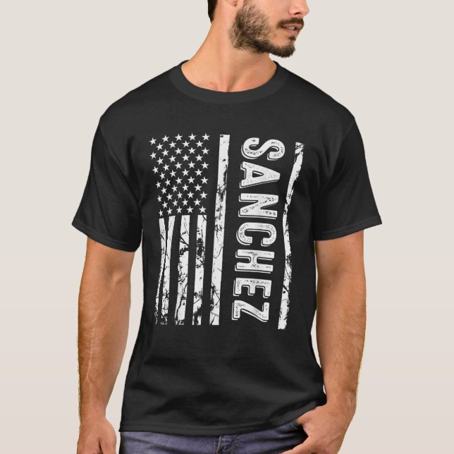 Sanchez Efternamn Roligt Efternamn Team Sanchez Fa T Shirt (Framsida)