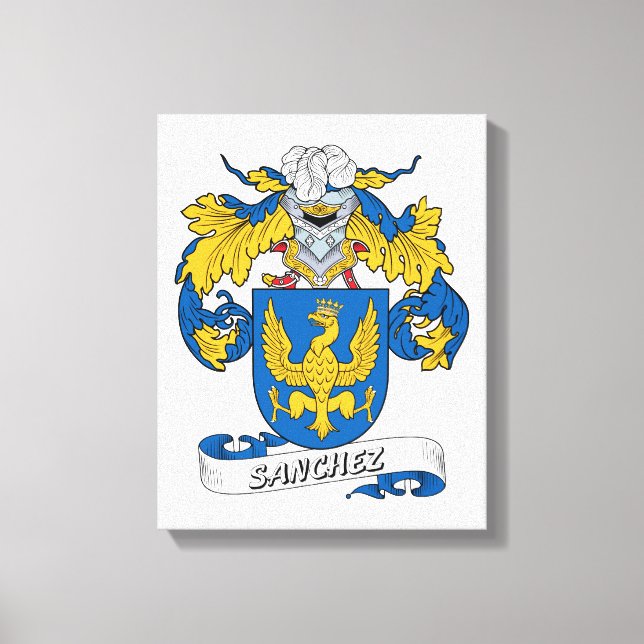 Sanchez Family Crest Canvastryck (Framsida)