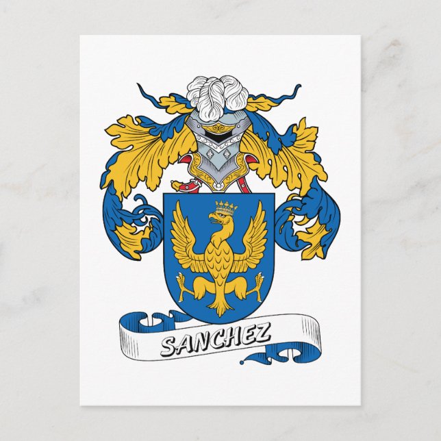Sanchez Family Crest Vykort (Framsida)