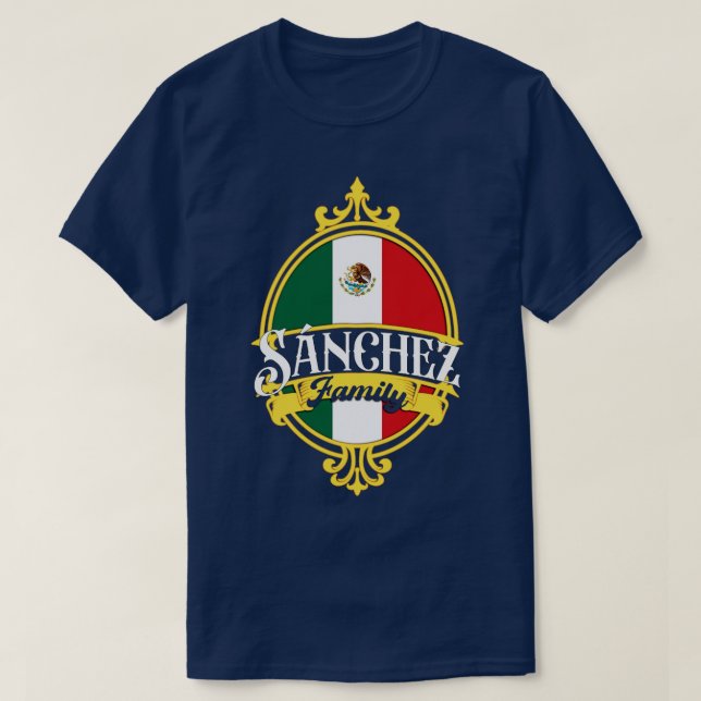 Sanchez Family Mexico Flagga T Shirt (Design framsida)