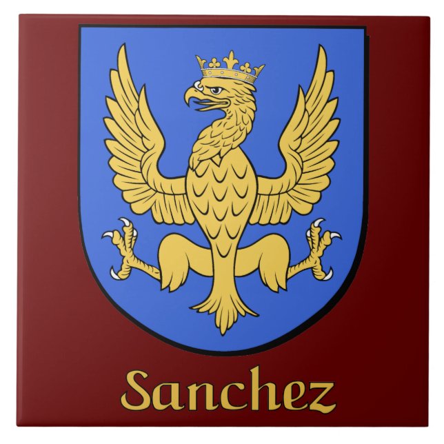 Sanchez Family Shield Decorative Tile Kakelplatta (Framsidan)