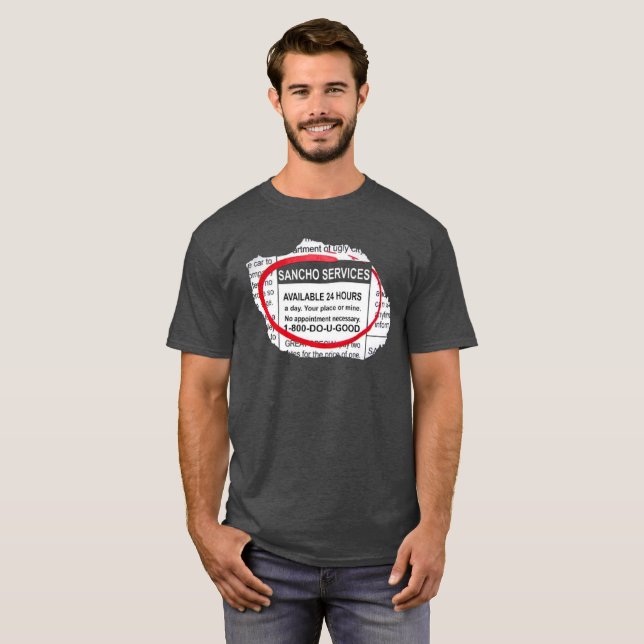 Sancho annonsT-tröja T Shirt (Hel framsida)