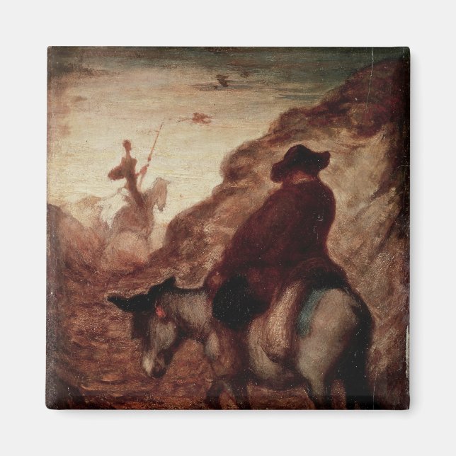 Sancho och Don Quixote, 1800-talet Magnet (Framsidan)