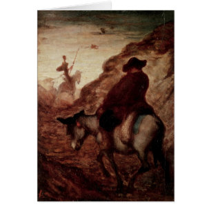 Sancho och universitetslärare Quixote, 19th Hälsningskort