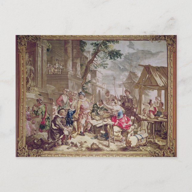 Sancho Panza och nötförsäljaren Vykort (Framsida)