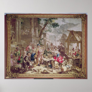 Sancho Panza och nötsäljare Poster