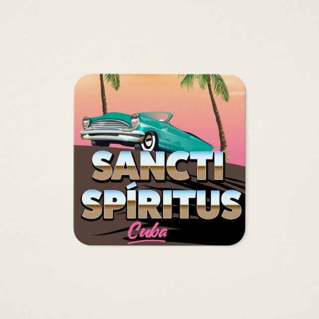 Sancti Spíritus Cuba Fyrkantigt Visitkort (Framsida)