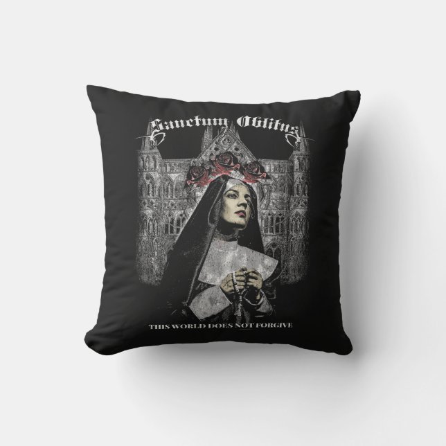 Sanctum Oblitus - Gothic Streetwear Design Kudde (Framsida)