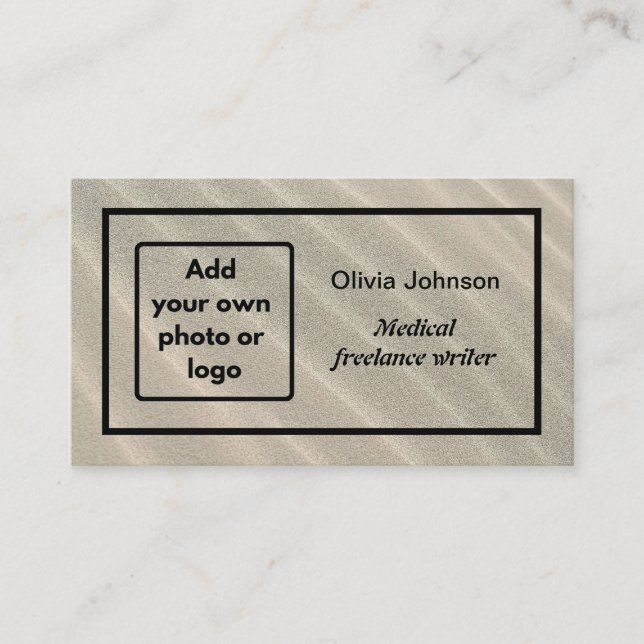 Sand add image logotyp minimalist Freelancer Visitkort (Framsida)