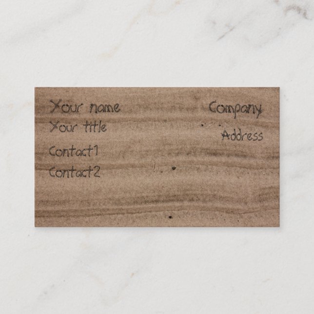 Sand Affärskort Visitkort (Framsida)