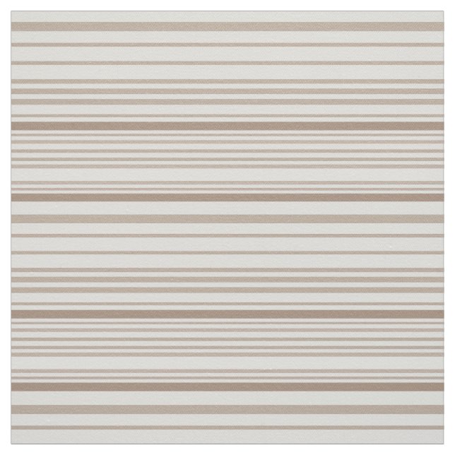  Sand and White Linen Stripes Tyg (Provkarta)