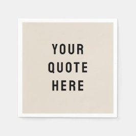 Sand Anpassningsbar Quote Personlig din offert här Pappersservett