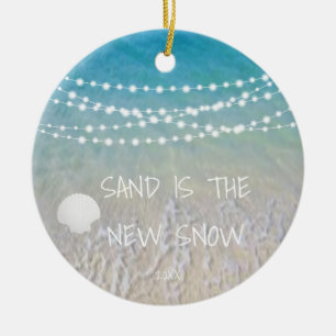 Sand är den nya julprydnaden i Snö Julgransprydnad Keramik