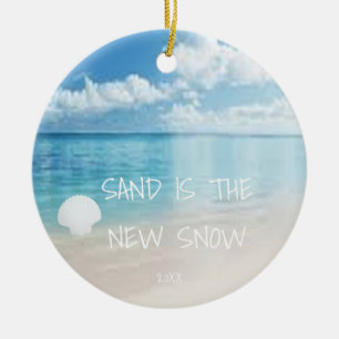 Sand är den nya julprydnaden i Snö Julgransprydnad Keramik